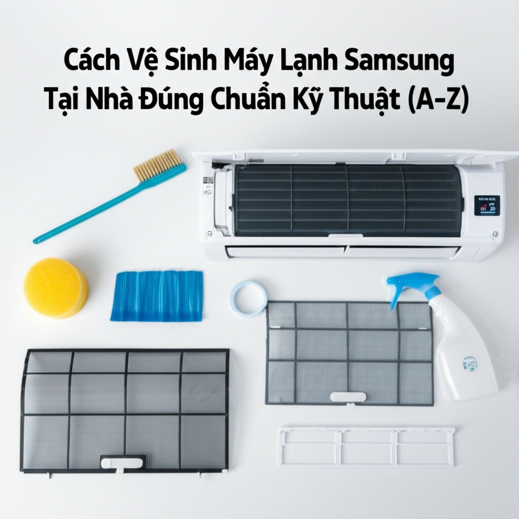 Hình minh họa cho bài viết: Cách Vệ Sinh Máy Lạnh Samsung Tại Nhà Đúng Chuẩn Kỹ Thuật (A-Z)