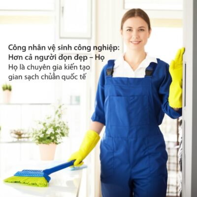 Công nhân vệ sinh công nghiệp: Hơn cả người dọn dẹp – Họ là chuyên gia kiến tạo không gian sạch chuẩn quốc tế