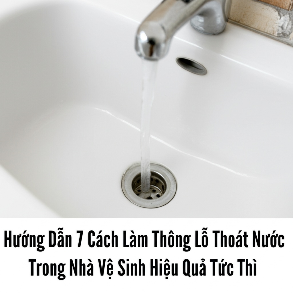 Hình minh họa cho bài viết: Hướng Dẫn 7 Cách Làm Thông Lỗ Thoát Nước Trong Nhà Vệ Sinh Hiệu Quả Tức Thì