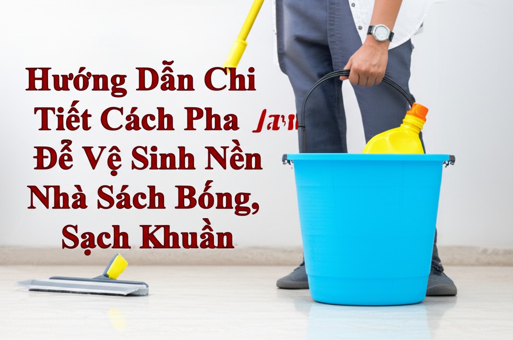 Hình minh họa cho bài viết: Hướng Dẫn Chi Tiết Cách Pha Javen Để Vệ Sinh Nền Nhà Sáng Bóng, Sạch Khuẩn