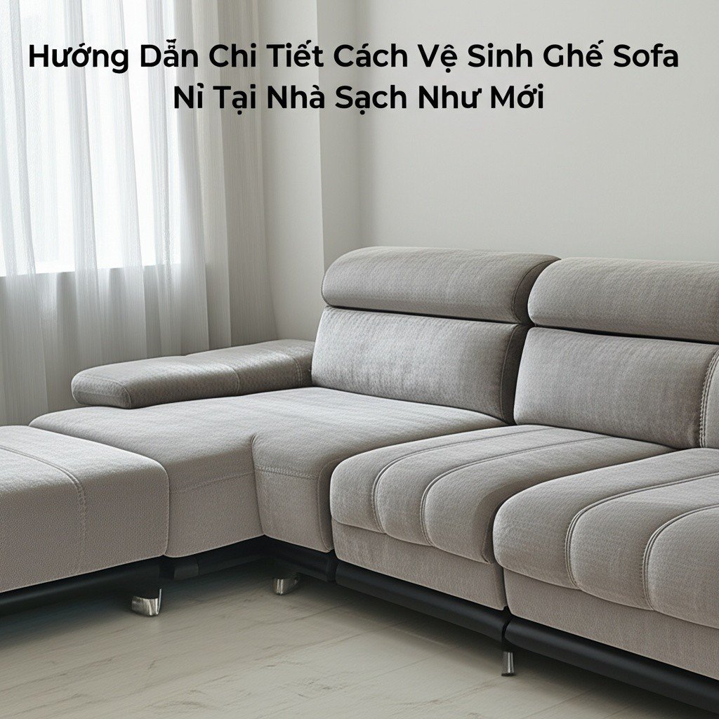 Hình minh họa cho bài viết: Hướng Dẫn Chi Tiết Cách Vệ Sinh Ghế Sofa Nỉ Tại Nhà Sạch Như Mới