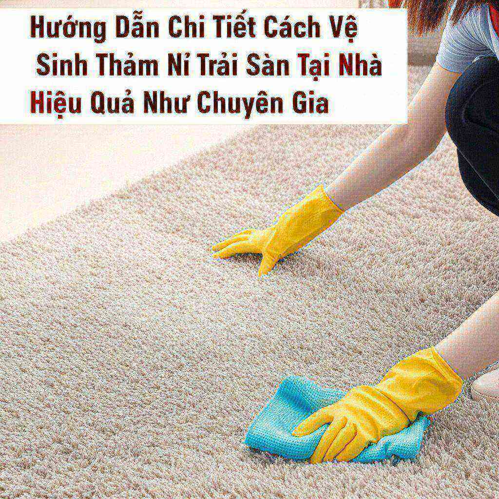 Hình minh họa cho bài viết: Hướng Dẫn Chi Tiết Cách Vệ Sinh Thảm Nỉ Trải Sàn Tại Nhà Hiệu Quả Như Chuyên Gia