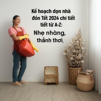 Kế hoạch dọn nhà đón Tết 2024 chi tiết từ A-Z: Nhẹ nhàng, thảnh thơi