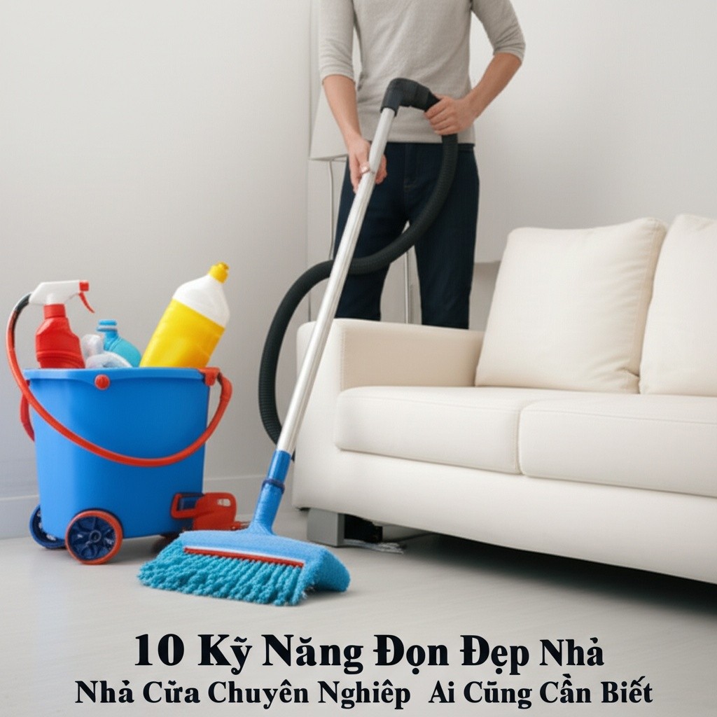 Hình minh họa cho bài viết: Nâng Tầm Không Gian Sống: 10 Kỹ Năng Dọn Dẹp Nhà Cửa Chuyên Nghiệp Ai Cũng Cần Biết