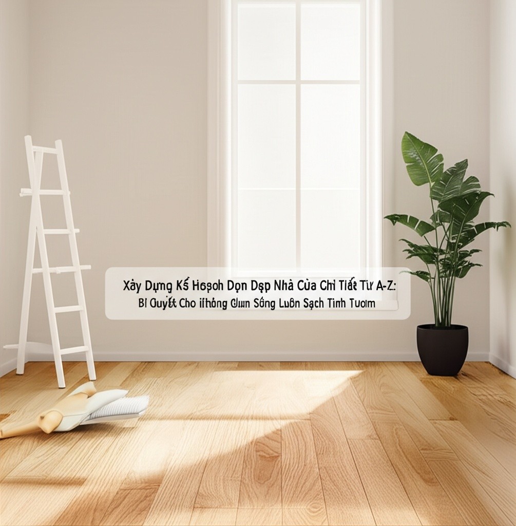 Hình minh họa cho bài viết: Xây Dựng Kế Hoạch Dọn Dẹp Nhà Cửa Chi Tiết Từ A-Z: Bí Quyết Cho Không Gian Sống Luôn Sạch Tinh Tươm